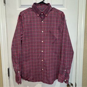 Vineyard Vines Performance Men's M Long Sleeve Classic Fit Plaid Red Green Blue
